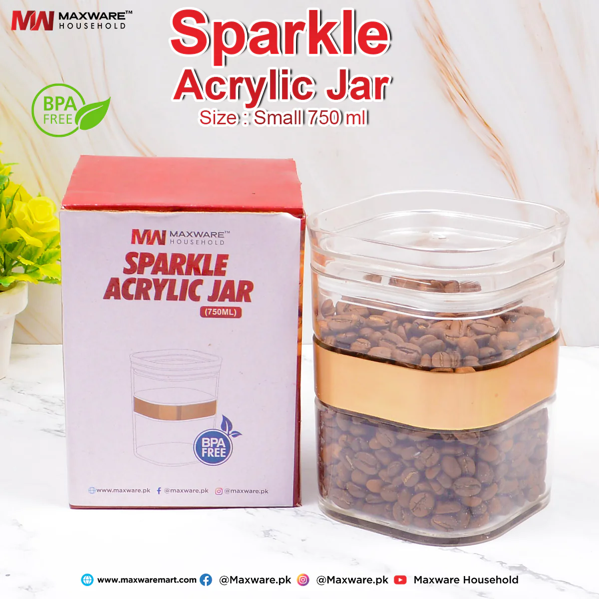 Sparkle Acrylic Jar (Mini-Small-Large)