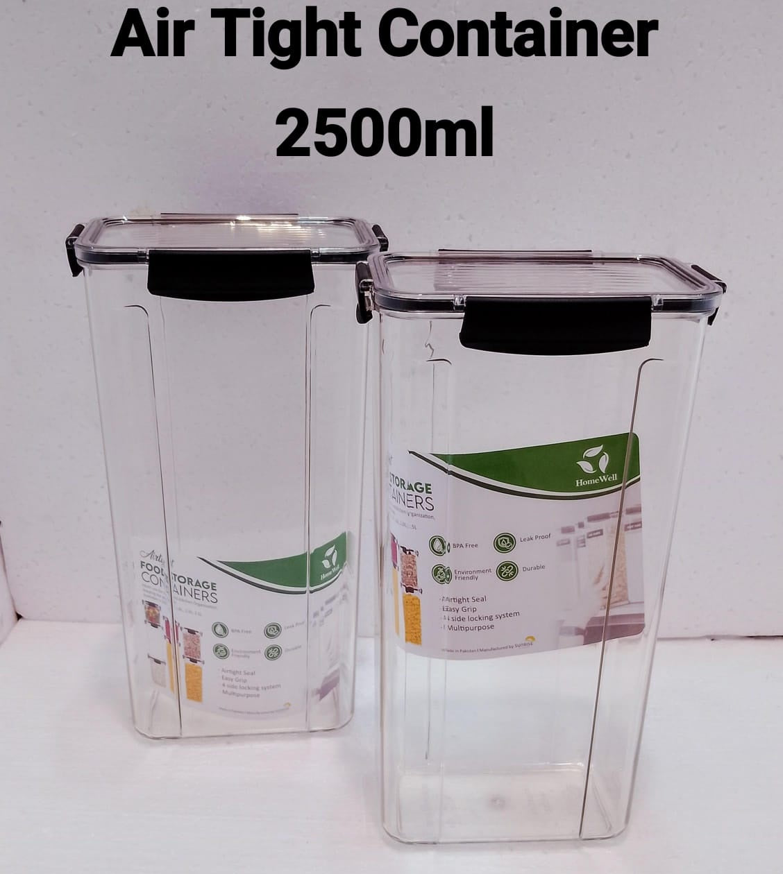 Pack Of 2 Air Tight Container