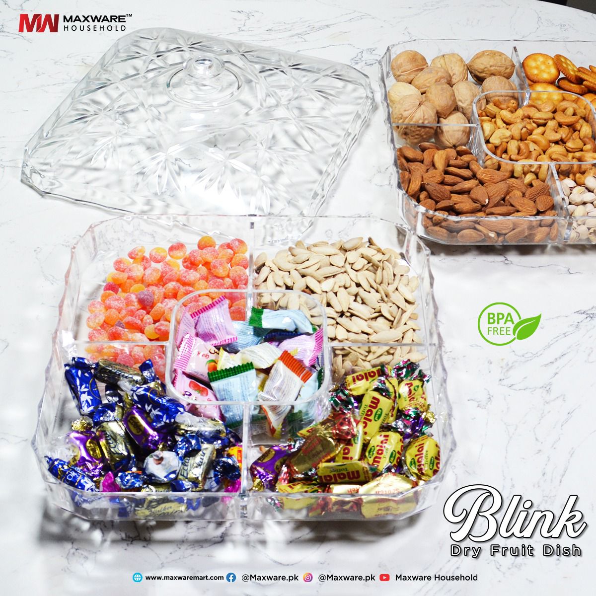 Blink Dry Fruit Tray Acrylic Plastic