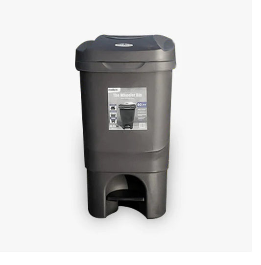 60 Ltr Wheel + Peddal Dustbin Modern (Height 23Inch Width 12Inch)