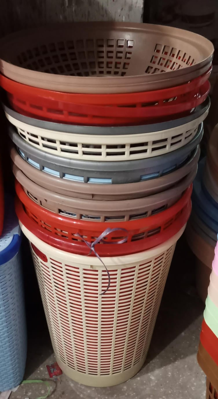 New Pure Plastic Laundry Basket (Length 27 Inch)