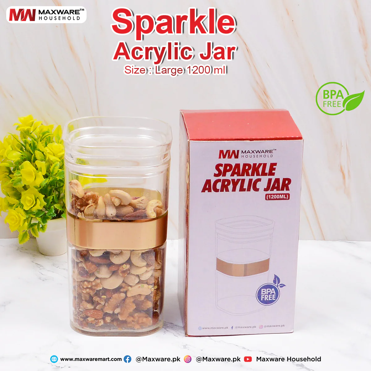 Sparkle Acrylic Jar (Mini-Small-Large)
