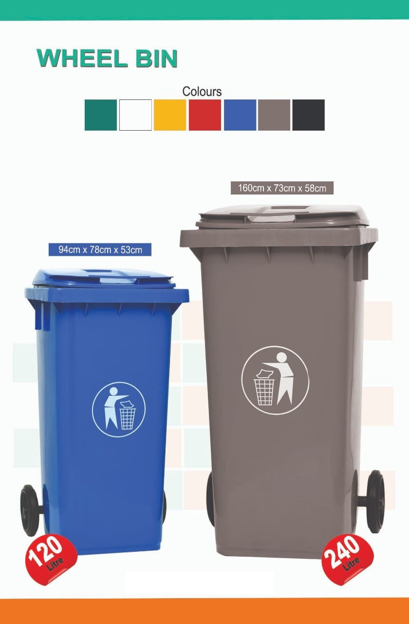 120Ltr & 240Ltr Dustbin With Tyre